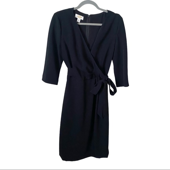 Talbots Dresses & Skirts - Talbots Black Wrap Tie Long Sleeve Dress